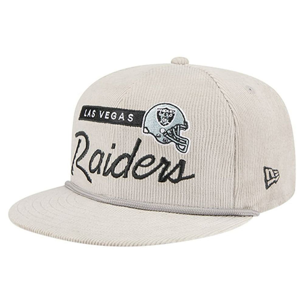 Las Vegas Raiders New Era Cord Rope Corduroy 9FIFTY Snapback Hat Gray