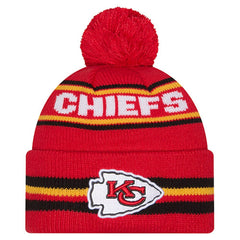 Kansas City Chiefs New Era Youth Classic Cuffed Knit Hat with Pom Red
