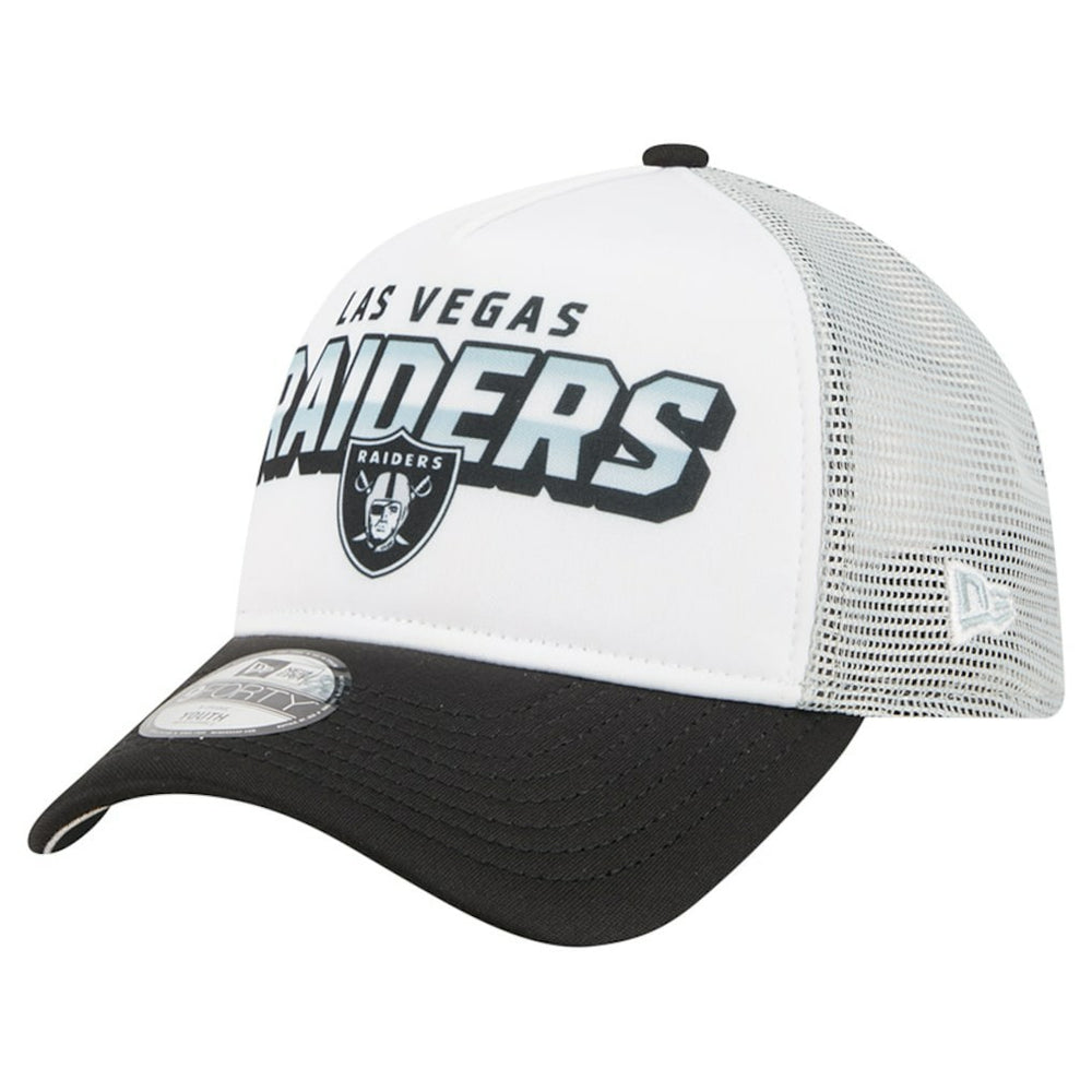 Las Vegas Raiders New Era Preschool 9FORTY A-Frame Adjustable Hat White