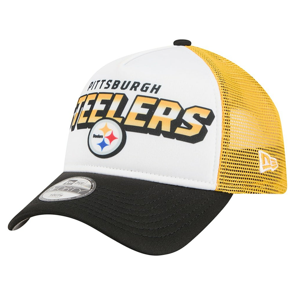 Pittsburgh Steelers New Era Preschool 9FORTY A-Frame Adjustable Hat White