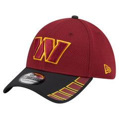 Washington Commanders New Era Visor Hit 39THIRTY Flex Hat Burgundy