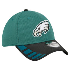 Philadelphia Eagles New Era Visor Hit 39THIRTY Flex Hat Midnight Green