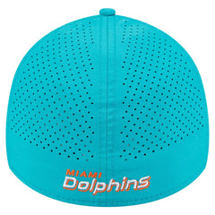 Miami Dolphins New Era Perforated 39THIRTY Flex Hat Aqua