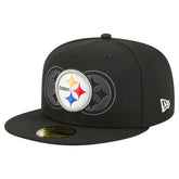 Pittsburgh Steelers New Era Tri-Hit 59FIFTY Fitted Hat Black
