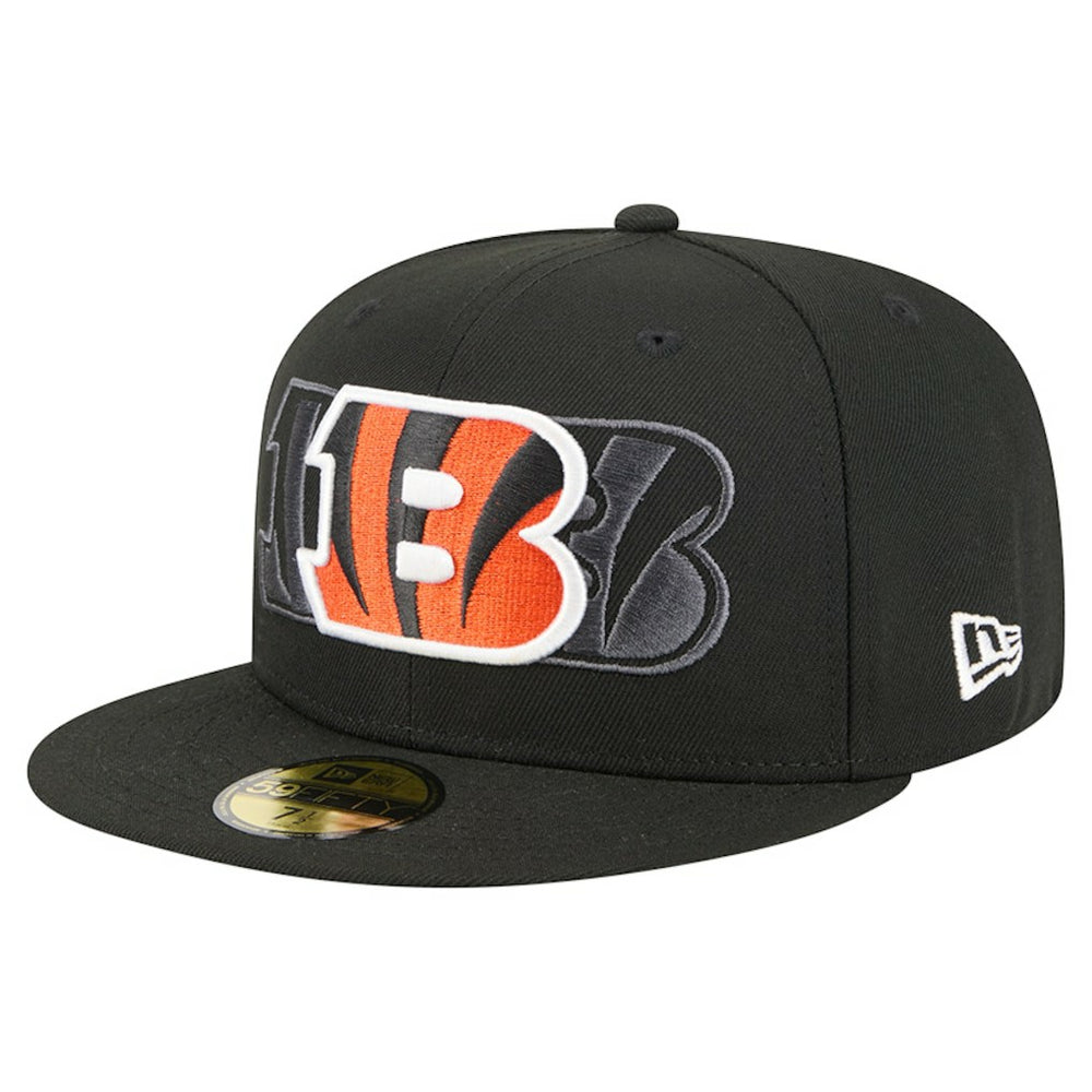 Cincinnati Bengals New Era Tri-Hit 59FIFTY Fitted Hat Black