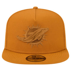 Miami Dolphins New Era Color Pack A-Frame 59FIFTY Fitted Hat Brown