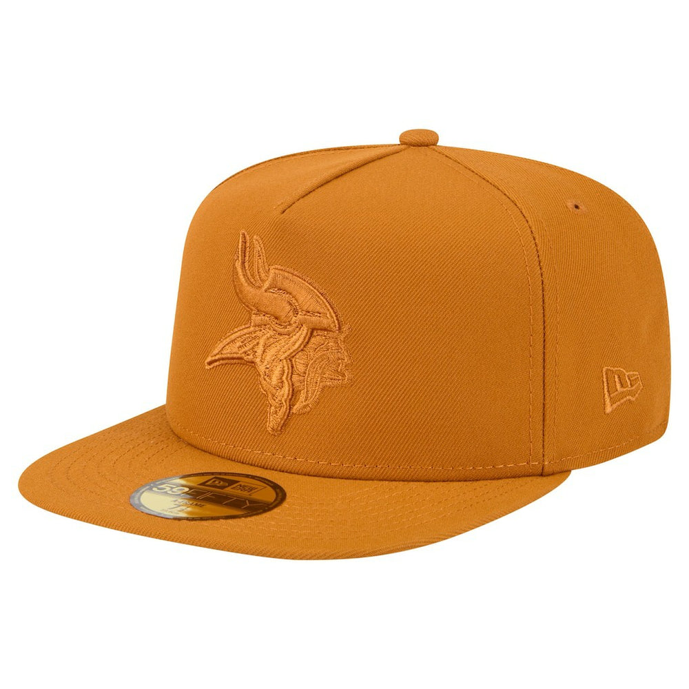 Minnesota Vikings New Era Color Pack A-Frame 59FIFTY Fitted Hat Brown