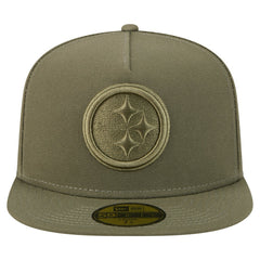 Pittsburgh Steelers New Era Color Pack A-Frame 59FIFTY Fitted Hat Olive