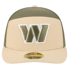 Washington Commanders New Era Two-Tone Color Pack Split Panel 59FIFTY Fitted Hat Light Beige/Olive