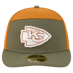 Kansas City Chiefs New Era Two-Tone Color Pack Split Panel 59FIFTY Fitted Hat Olive/Brown