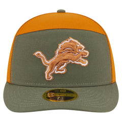 Detroit Lions New Era Two-Tone Color Pack Split Panel 59FIFTY Fitted Hat Olive/Brown