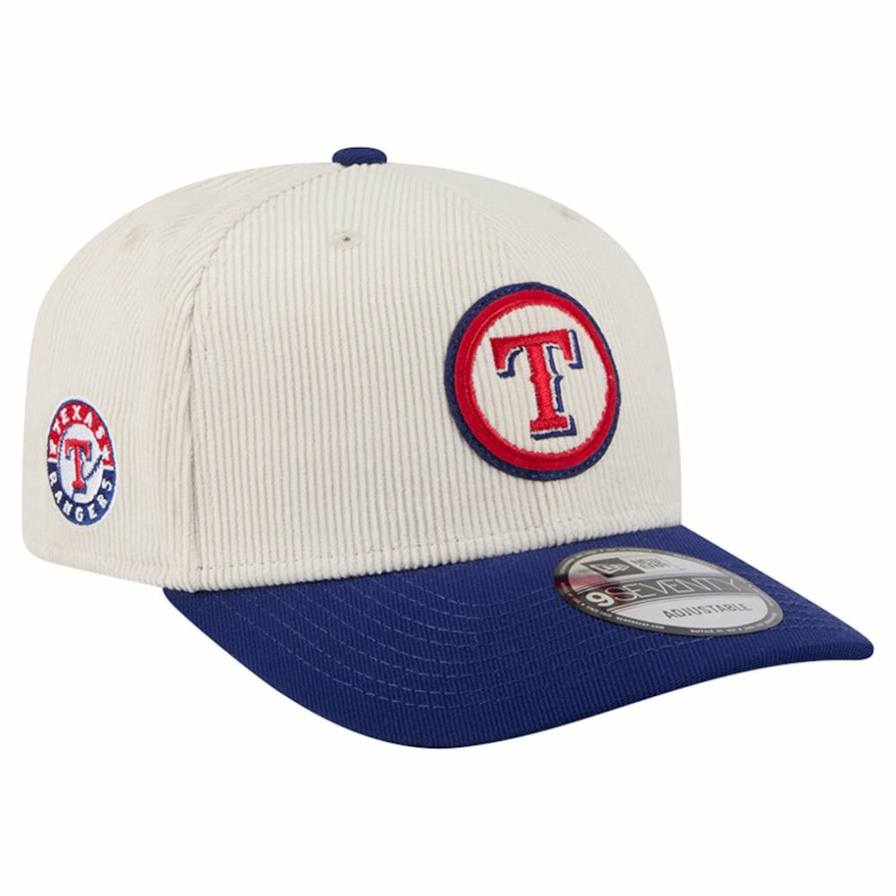 Texas Rangers New Era Loyal 9SEVENTY Adjustable Hat - Cream Hats