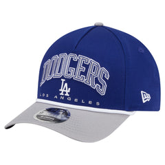 Los Angeles Dodgers New Era Arch 9FORTY A-Frame M-Crown Adjustable Hat - Royal/Gray Hats