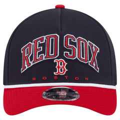 Boston Red Sox New Era Arch 9FORTY A-Frame M-Crown Adjustable Hat - Navy/Red Hats
