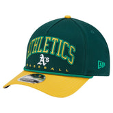 Athletics New Era Arch 9FORTY A-Frame M-Crown Adjustable Hat - Green/Gold Hats