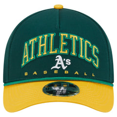 Athletics New Era Arch 9FORTY A-Frame M-Crown Adjustable Hat - Green/Gold Hats