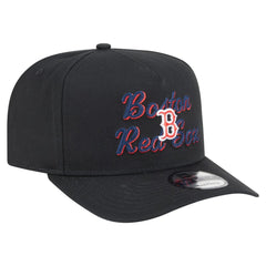 Boston Red Sox New Era Chainstitch 9FIFTY A-Frame Snapback Hat - Black Hats