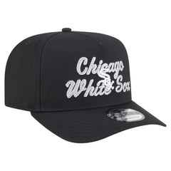 Chicago White Sox New Era Chainstitch 9FIFTY A-Frame Snapback Hat - Black Hats