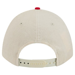Philadelphia Phillies New Era Sided Corduroy 9FORTY A-Frame Adjustable Hat - Cream/Red Hats