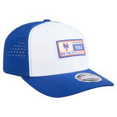 New York Mets New Era Established Patch 9SEVENTY Adjustable Hat - White/Royal Hats