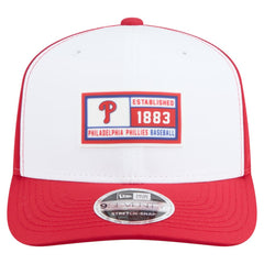 Philadelphia Phillies New Era Established Patch 9SEVENTY Adjustable Hat - White/Red Hats