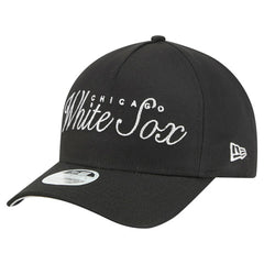 Chicago White Sox New Era Women's Metallic A-Frame 9FORTY Adjustable Hat - Black Hats