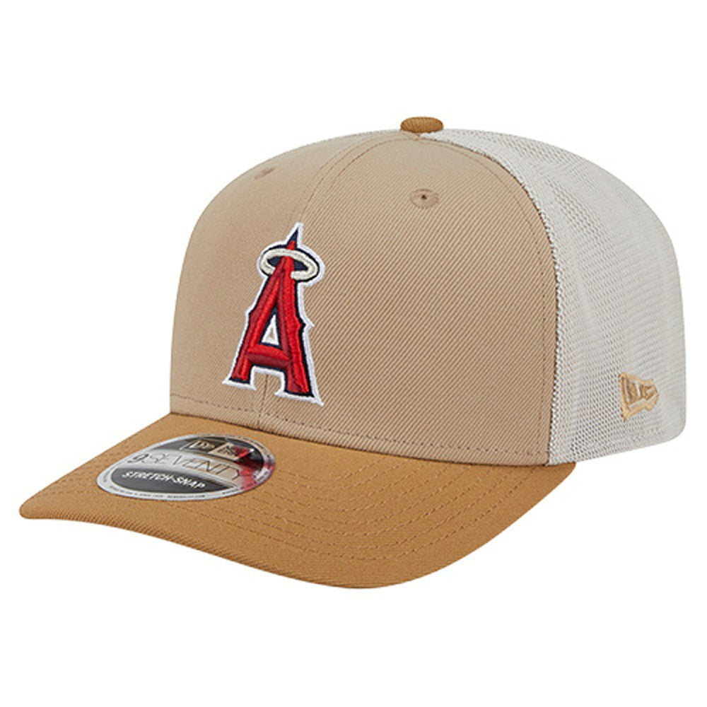 Los Angeles Angels New Era 9SEVENTY Trucker Adjustable Hat - Stone Hats