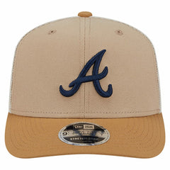Atlanta Braves New Era 9SEVENTY Trucker Adjustable Hat - Stone Hats