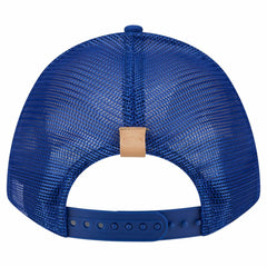 New York Mets New Era Text A-Frame Trucker 9FORTY Hat - Stone/Royal Hats