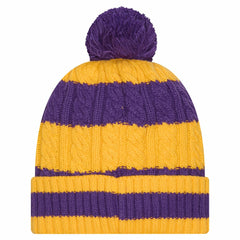 Minnesota Vikings New Era Women's Braided Cuffed Knit Hat with Pom Purple