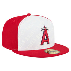 Los Angeles Angels New Era Repeat 59FIFTY Fitted Hat - White/Red Hats