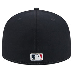 Atlanta Braves New Era Repeat 59FIFTY Fitted Hat - White/Navy Hats