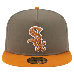 Chicago White Sox New Era Two-Tone Color Pack A-Frame 59FIFTY Fitted Hat - Olive/Orange Hats