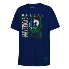 Dallas Mavericks Youth Retro '90s Poster T-Shirt Navy
