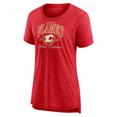 NHL Calgary Flames Women's Reign Supreme Tri-Blend T-Shirt - Red