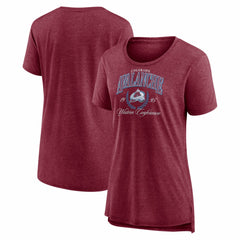 NHL Colorado Avalanche Women's Reign Supreme Tri-Blend T-Shirt - Burgundy