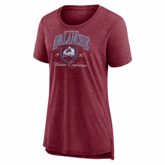 NHL Colorado Avalanche Women's Reign Supreme Tri-Blend T-Shirt - Burgundy