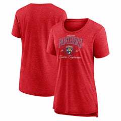 NHL Florida Panthers Women's Reign Supreme Tri-Blend T-Shirt - Red