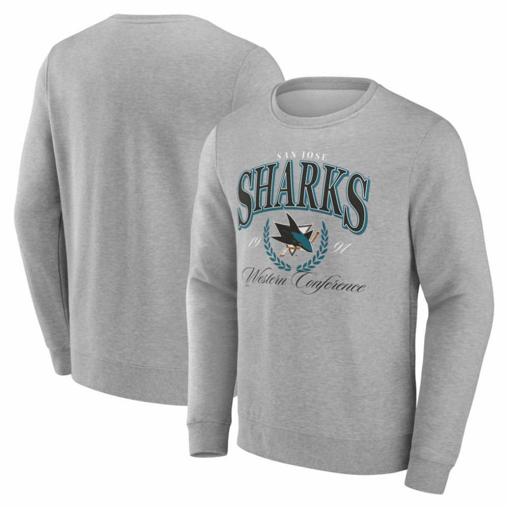 NHL San Jose Sharks Reign Supreme Pullover Sweatshirt - Gray