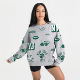 New York Jets Gameday Couture Women's Always On Repeat Fleece Sweatshirt Heather Gray