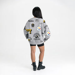 Pittsburgh Steelers Gameday Couture Women's Always On Repeat Fleece Sweatshirt Heather Gray
