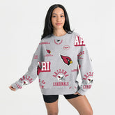 Arizona Cardinals Gameday Couture Women's Always On Repeat Fleece Sweatshirt Heather Gray