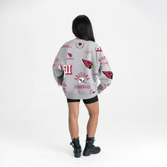 Arizona Cardinals Gameday Couture Women's Always On Repeat Fleece Sweatshirt Heather Gray