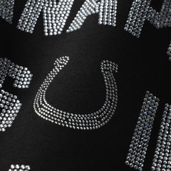 Indianapolis Colts Gameday Couture Women's Oversized Hype Era Rhinestone Text Sweatshirt Black