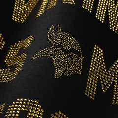Minnesota Vikings Gameday Couture Women's Oversized Hype Era Rhinestone Text Sweatshirt Black