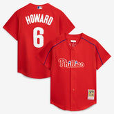 MLB Ryan Howard Philadelphia Phillies Mitchell & Ness Cooperstown Collection Batting Practice Jersey?¨C Red