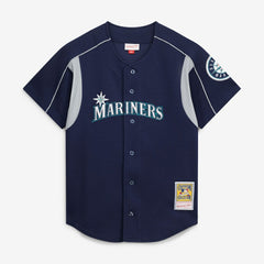 MLB Felix Hernandez Seattle Mariners Mitchell & Ness Cooperstown Collection Batting Practice Jersey?¨C Navy