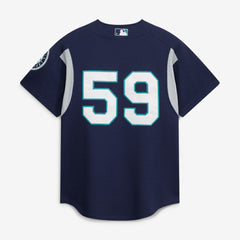 MLB Felix Hernandez Seattle Mariners Mitchell & Ness Cooperstown Collection Batting Practice Jersey?¨C Navy