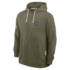Dallas Cowboys 2025 Salute to Service Sideline Standard Issue Dri-FIT Hoodie Olive
