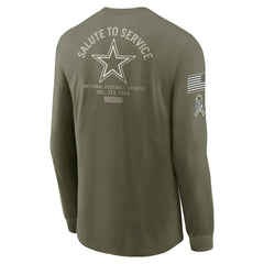 Dallas Cowboys 2025 Salute to Service Sideline Long Sleeve T-Shirt Olive